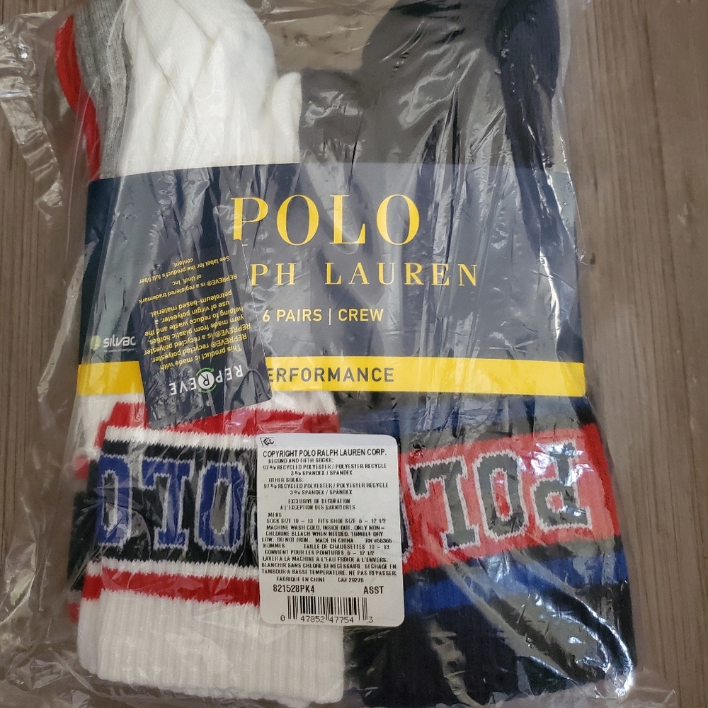 Polo Ralph Lauren Mens Crew Socks - Picture 3 of 4